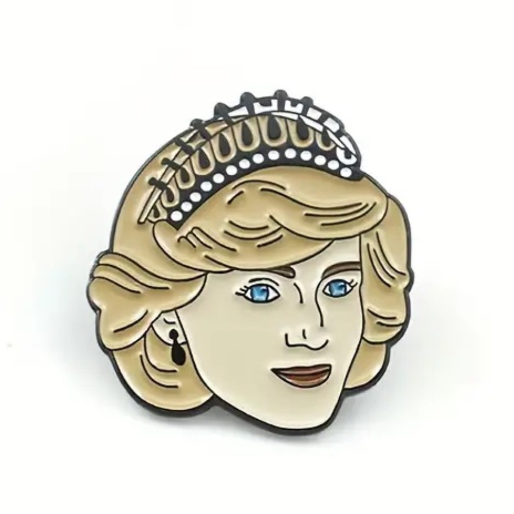PRINCESS DIANA OIL DRIPPED ENAMEL PIN LAPEL PIN BROOCH NWT